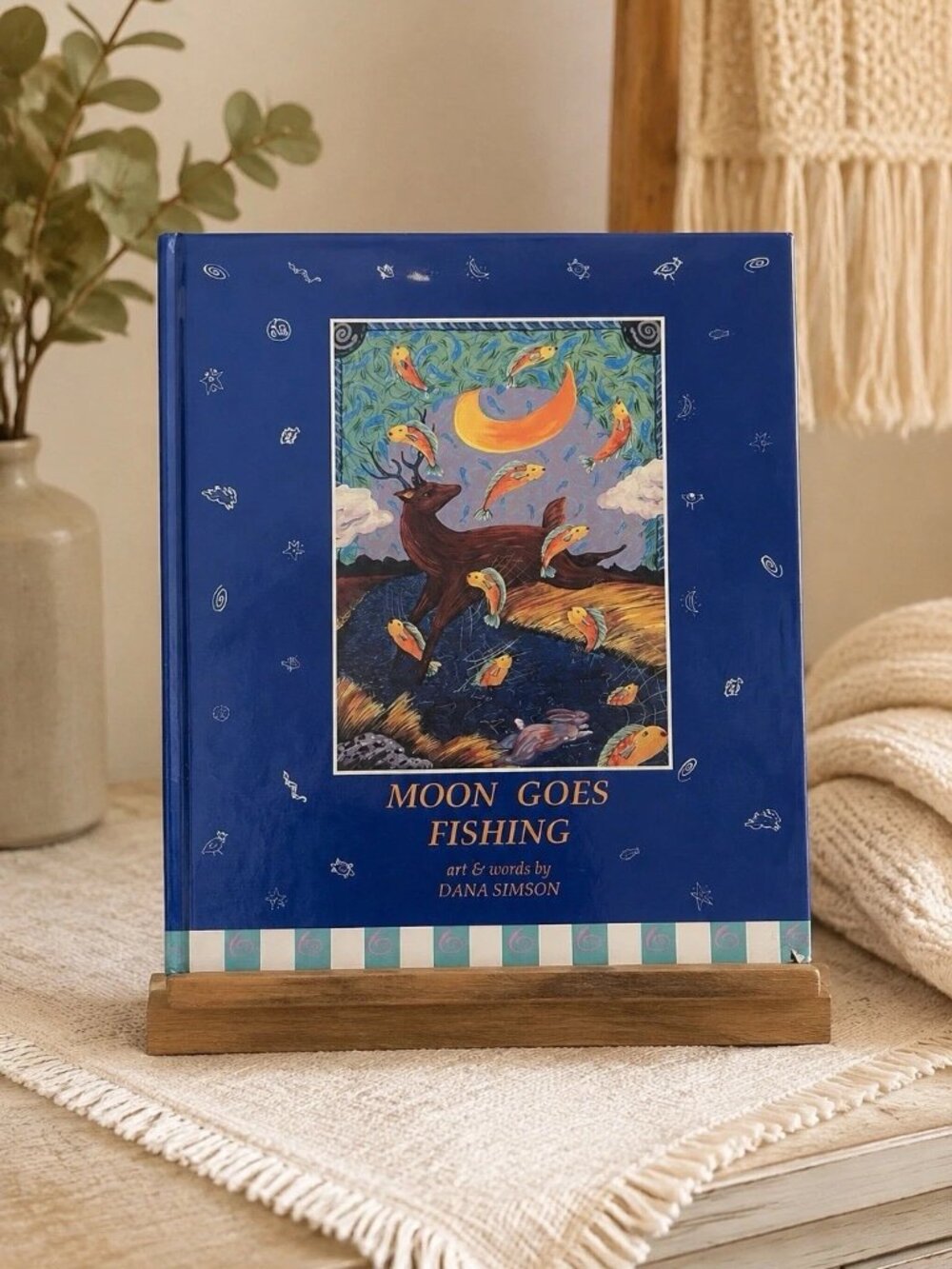 Moon Goes Fishing Dana Simson Signed Limited First Edition 1995 Hardcover